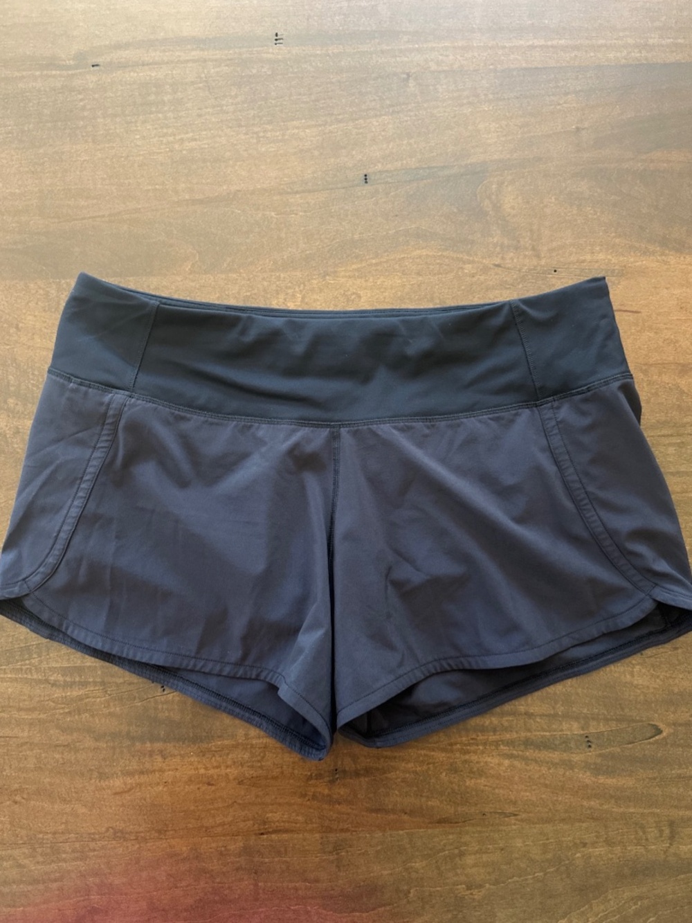 Lululemon Run Times Short II 4" Black Running Shorts Lined Women's Size 8 W7ARQS